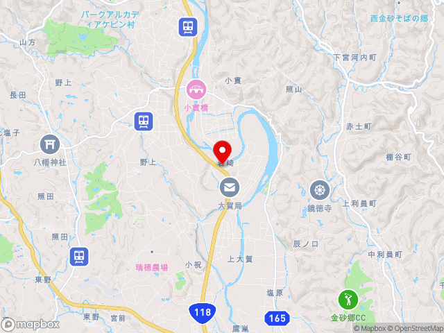 茨城県の道の駅 常陸大宮の地図