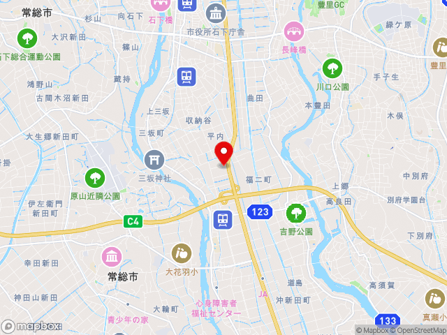 茨城県の道の駅 常総の地図