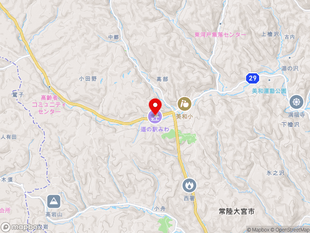 茨城県の道の駅みわの地図