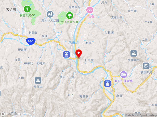 茨城県の道の駅 奥久慈だいごの地図