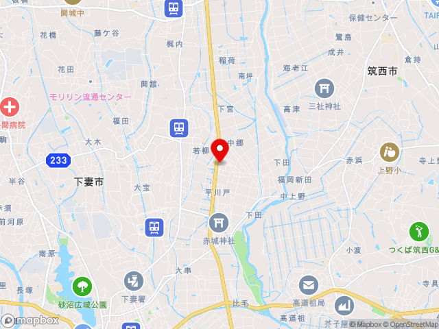 茨城県の道の駅しもつまの地図