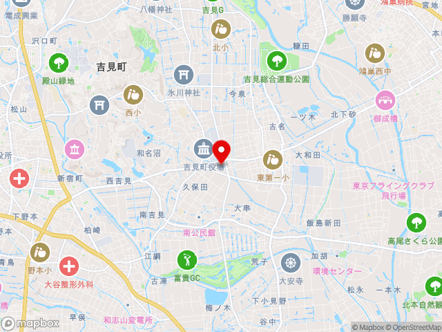主要地方道東松山鴻巣線沿いの道の駅 いちごの里　よしみの地図