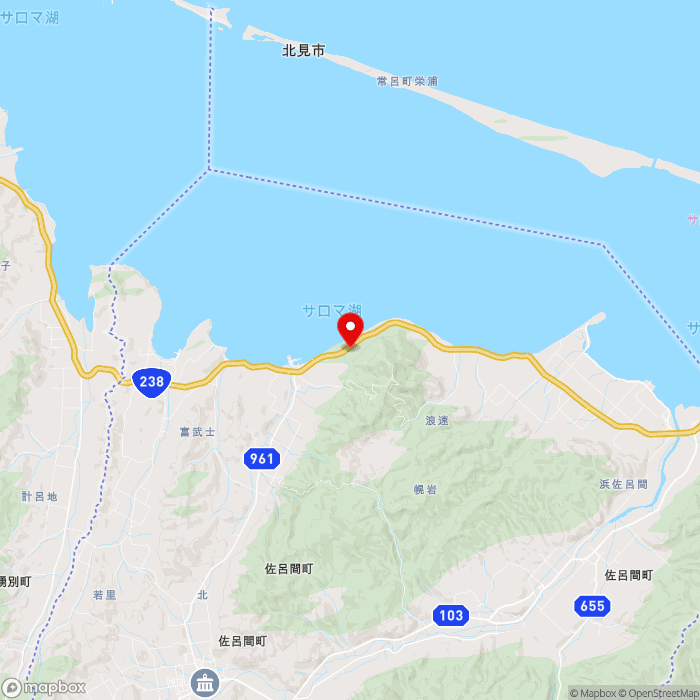 道の駅サロマ湖の地図（zoom11）北海道常呂郡佐呂間町字浪速121-3