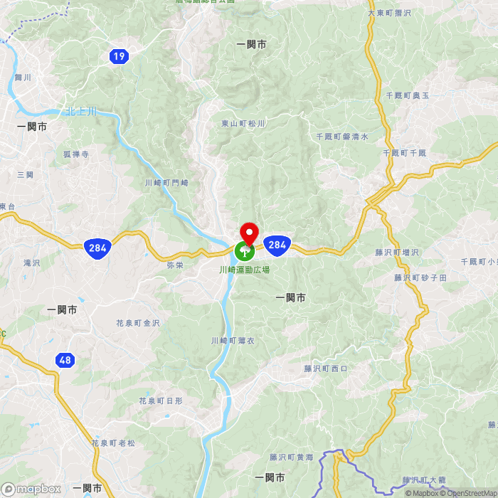 道の駅かわさきの地図（zoom11）岩手県一関市川崎町薄衣字法道地42-3