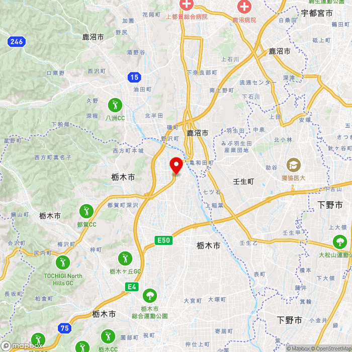 道の駅にしかたの地図（zoom11）栃木県栃木市西方町元369-1