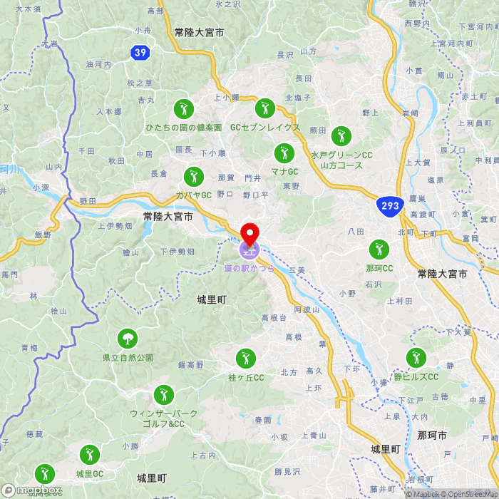 道の駅かつらの地図（zoom11）茨城県東茨城郡城里町赤沢37