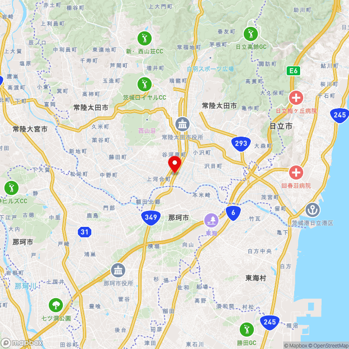 道の駅ひたちおおたの地図（zoom11）茨城県常陸太田市下河合町1016-1