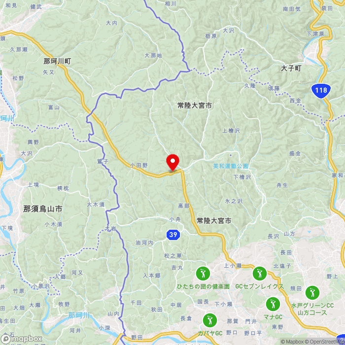 道の駅みわの地図（zoom11）茨城県常陸大宮市鷲子272