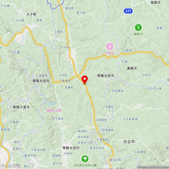 道の駅さとみの地図（zoom11）茨城県常陸太田市小菅町694-3