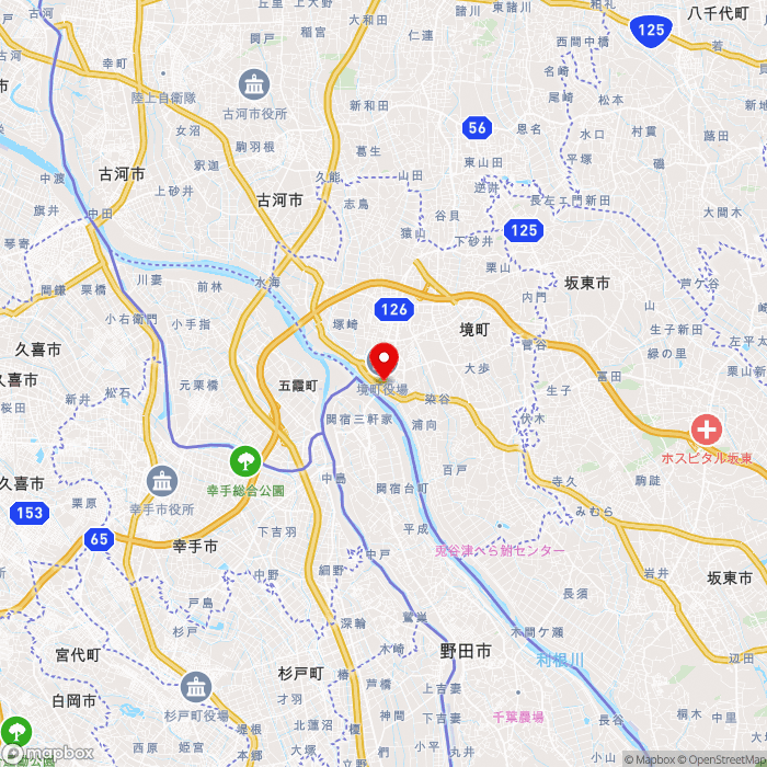 道の駅さかいの地図（zoom11）茨城県猿島郡境町1341-1