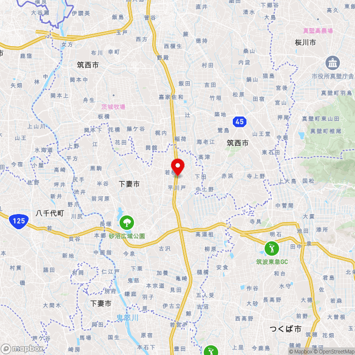 道の駅しもつまの地図（zoom11）茨城県下妻市数須140