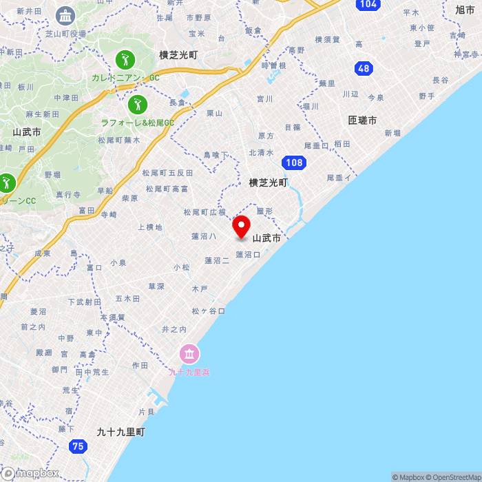 道の駅オライはすぬまの地図（zoom11）千葉県山武市蓮沼ハ4826
