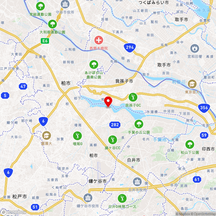 道の駅しょうなんの地図（zoom11）千葉県柏市箕輪新田59-2
