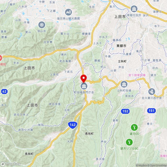 道の駅マルメロの駅ながとの地図（zoom11）長野県小県郡長和町古町2424-19