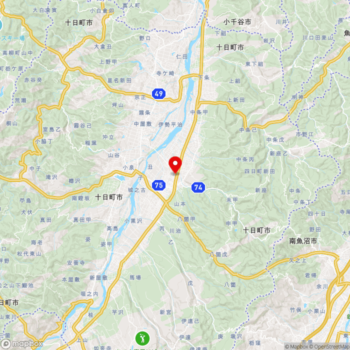 道の駅クロス１０十日町の地図（zoom11）新潟県十日町市本町6