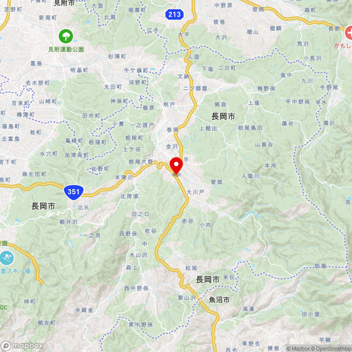 道の駅Ｒ２９０とちおの地図（zoom11）新潟県長岡市宮沢1764