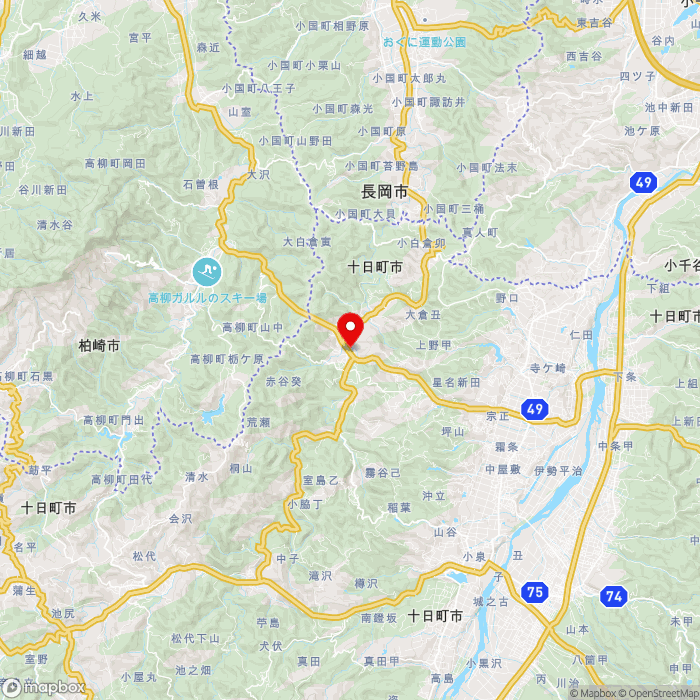 道の駅瀬替えの郷せんだの地図（zoom11）新潟県十日町市中仙田甲826