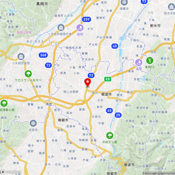 道の駅砺波の地図（zoom11）富山県砺波市宮沢町3-9