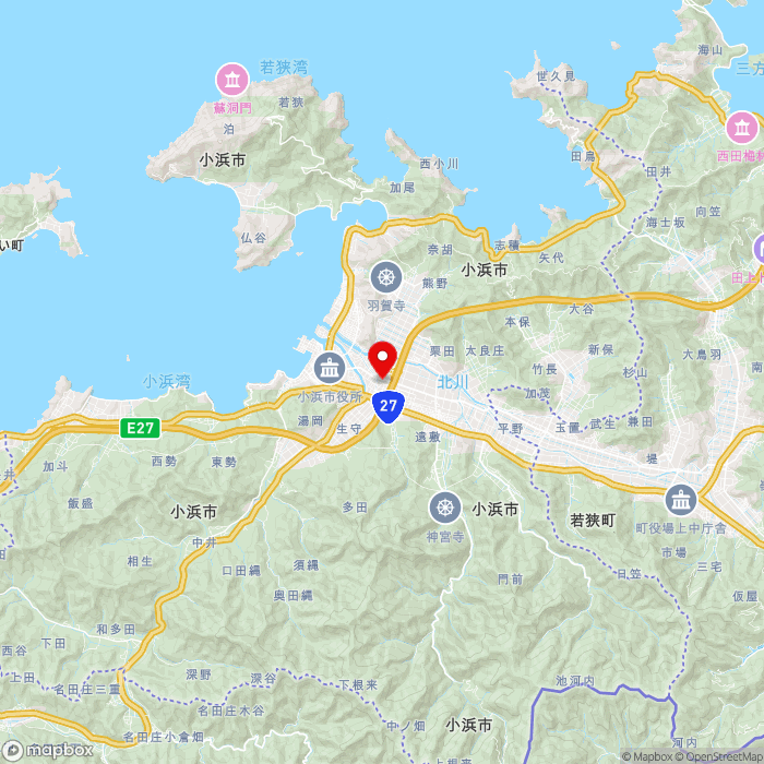 道の駅若狭おばまの地図（zoom11）福井県小浜市和久里24号45番地2