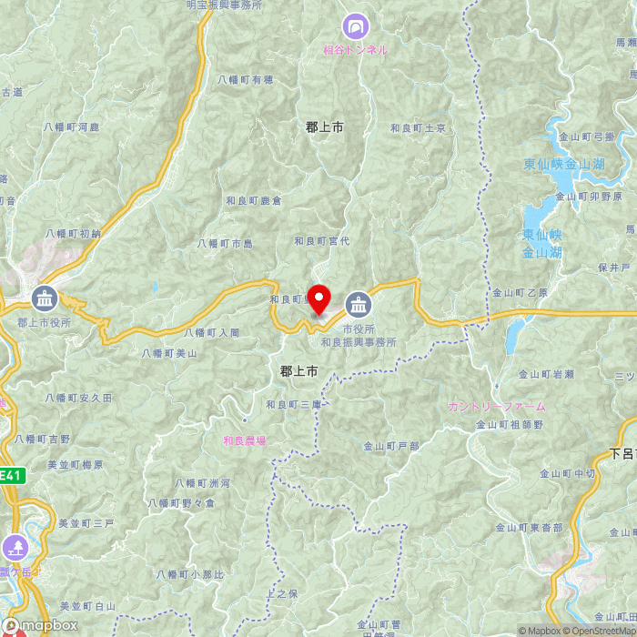 道の駅和良の地図（zoom11）岐阜県郡上市和良町宮地1155