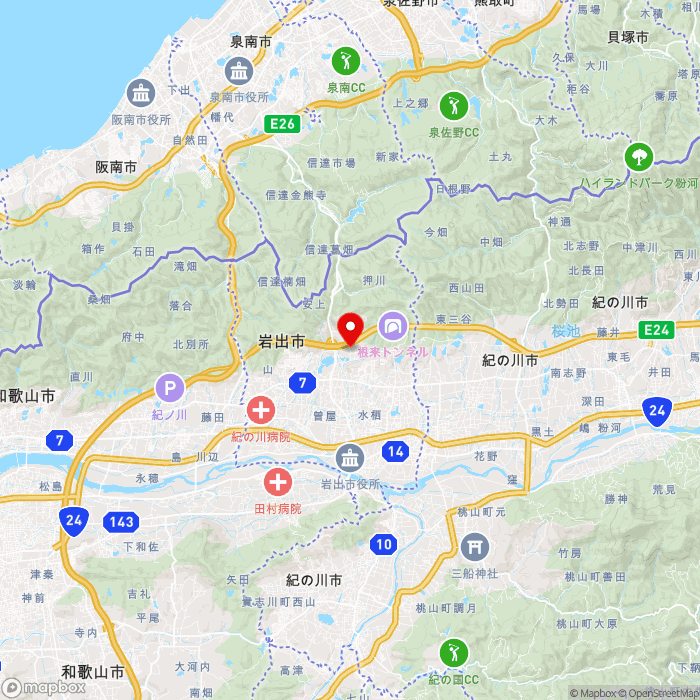 道の駅ねごろ歴史の丘の地図（zoom11）和歌山県岩出市根来2020-1