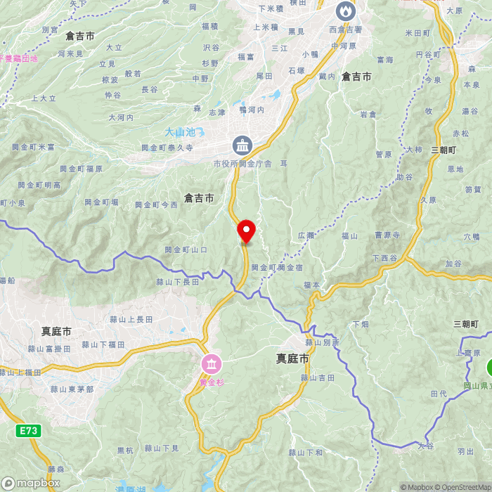 道の駅犬挟の地図（zoom11）鳥取県倉吉市関金町山口2030-46