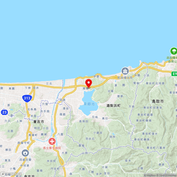 道の駅はわいの地図（zoom11）鳥取県東伯郡湯梨浜町宇野2343