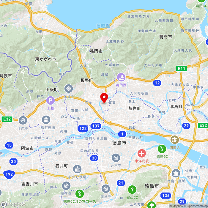道の駅いたのの地図（zoom11）徳島県板野郡板野町川端字中手崎39番地5