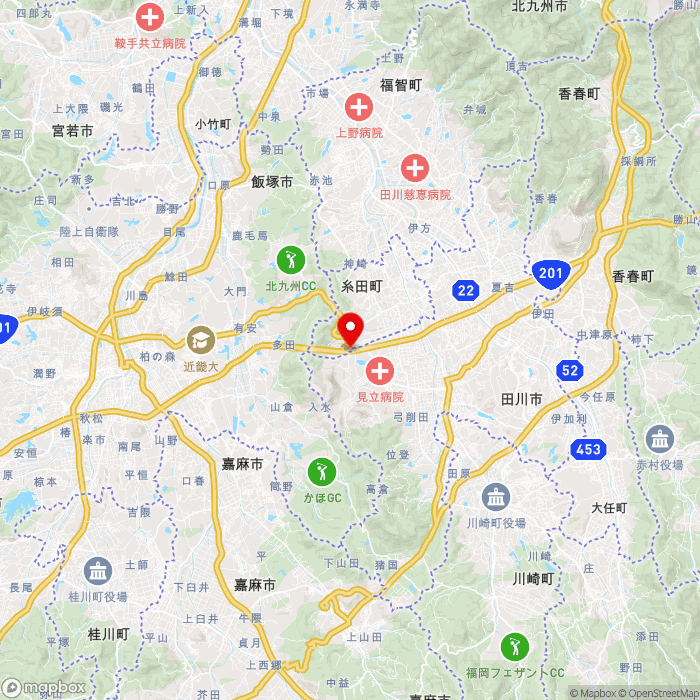 道の駅いとだの地図（zoom11）福岡県田川郡糸田町162番地4