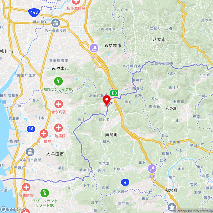 道の駅おおむたの地図（zoom11）福岡県大牟田市四箇新町2-1