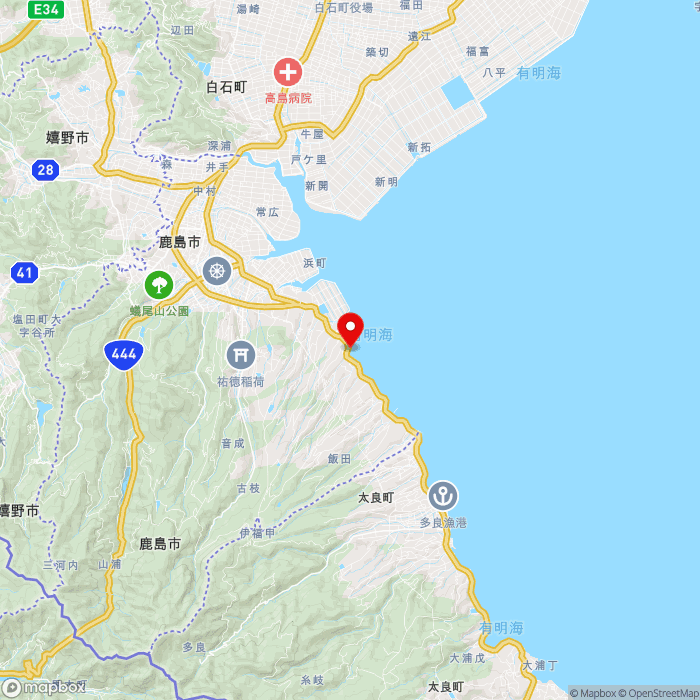 道の駅鹿島の地図（zoom11）佐賀県鹿島市音成甲4427-6