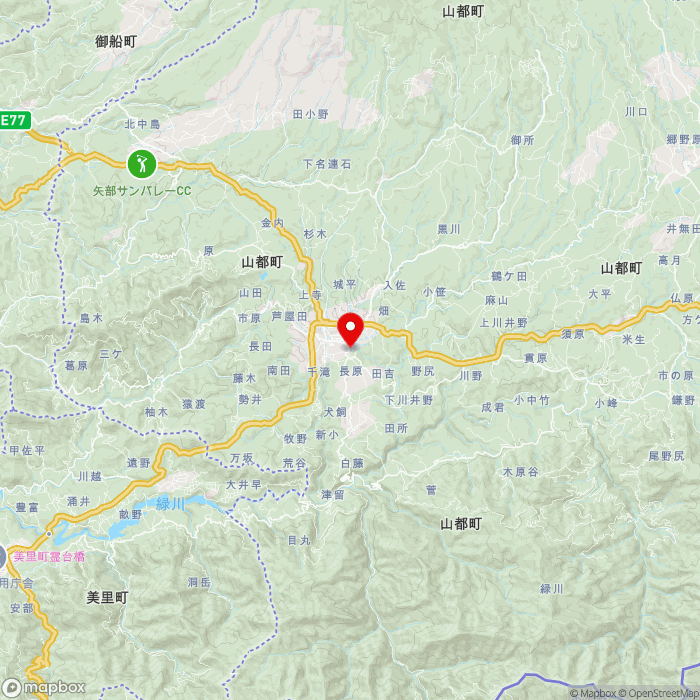 道の駅通潤橋の地図（zoom11）熊本県上益城郡山都町下市184-1