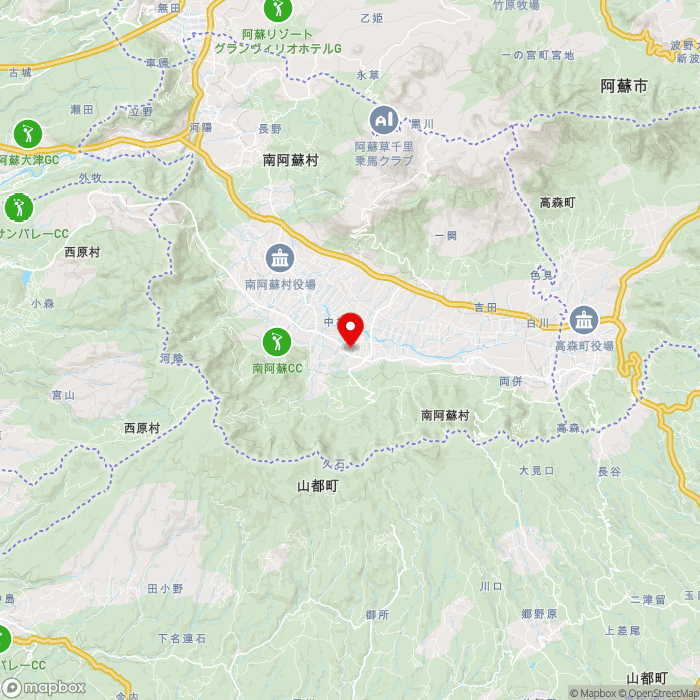 道の駅あそ望の郷くぎのの地図（zoom11）熊本県阿蘇郡南阿蘇村久石2807