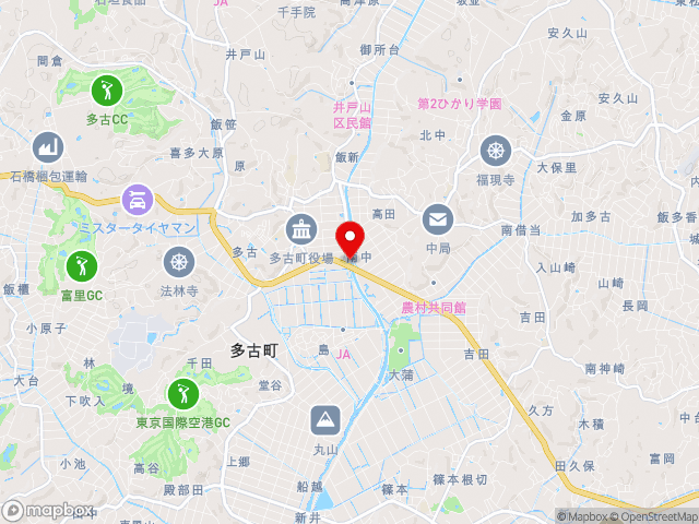 千葉県の道の駅 多古の地図