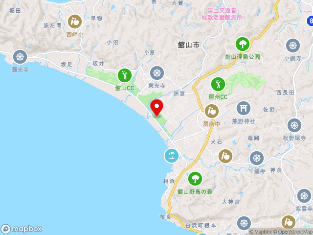 千葉県の道の駅南房パラダイスの地図