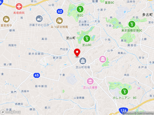 主要地方道成田松尾線沿いの道の駅 風和里しばやまの地図