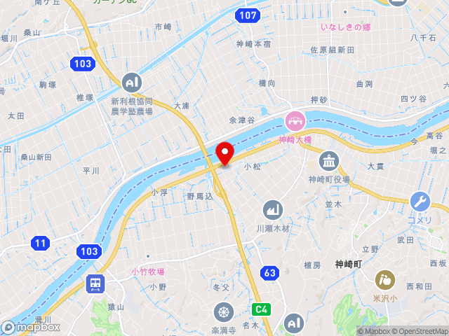 町道松崎356号沿いの道の駅 発酵の里こうざきの地図