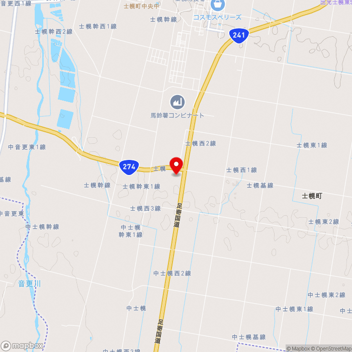 道の駅ピア２１しほろの地図（zoom13）北海道河東郡士幌町字士幌西2線147