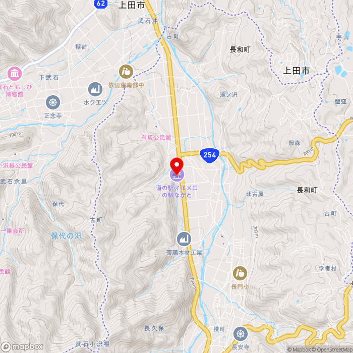 道の駅マルメロの駅ながとの地図（zoom13）長野県小県郡長和町古町2424-19