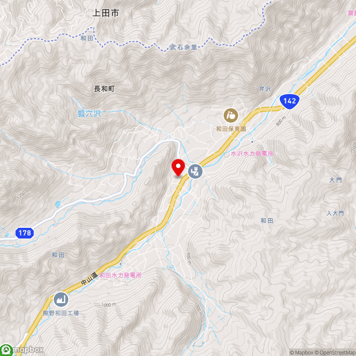 道の駅和田宿ステーションの地図（zoom13）長野県小県郡長和町和田2834番地5