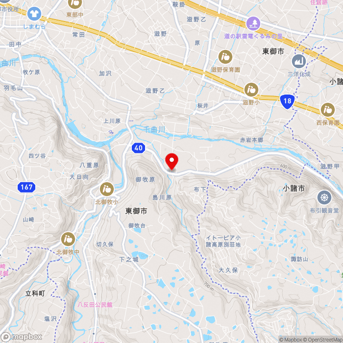 道の駅みまきの地図（zoom13）長野県東御市布下35-4
