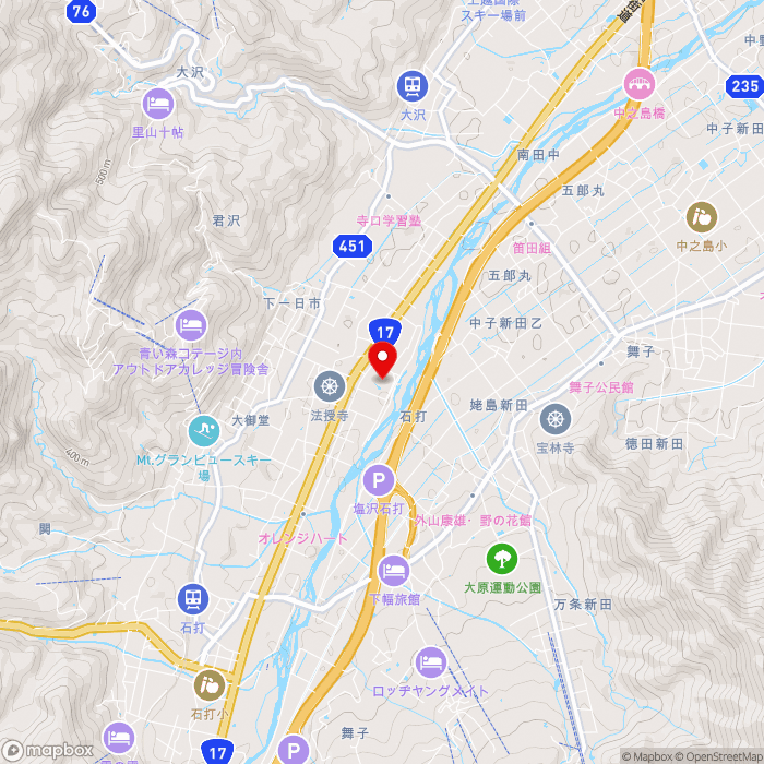 道の駅南魚沼の地図（zoom13）新潟県南魚沼市下一日市855番地
