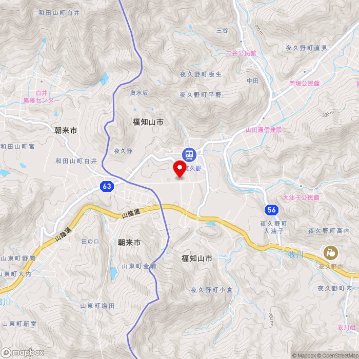 道の駅農匠の郷やくのの地図（zoom13）京都府福知山市夜久野町平野2150