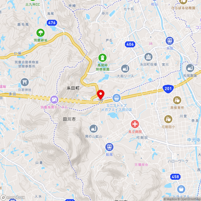 道の駅いとだの地図（zoom13）福岡県田川郡糸田町162番地4