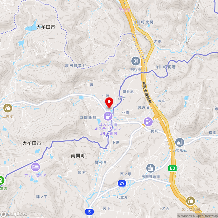道の駅おおむたの地図（zoom13）福岡県大牟田市四箇新町2-1