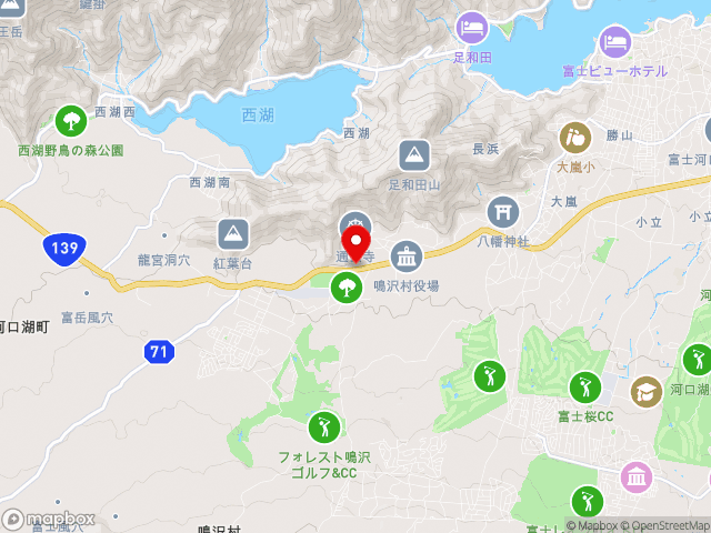 静岡県の道の駅 なるさわの地図