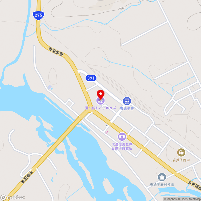 道の駅おといねっぷの地図（zoom15）北海道中川郡音威子府村音威子府155