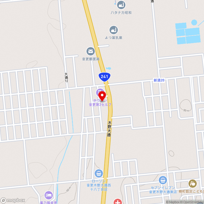 道の駅おとふけの地図（zoom15）北海道河東郡音更町木野大通西19-5