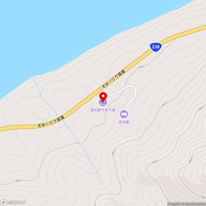 道の駅サロマ湖の地図（zoom15）北海道常呂郡佐呂間町字浪速121-3