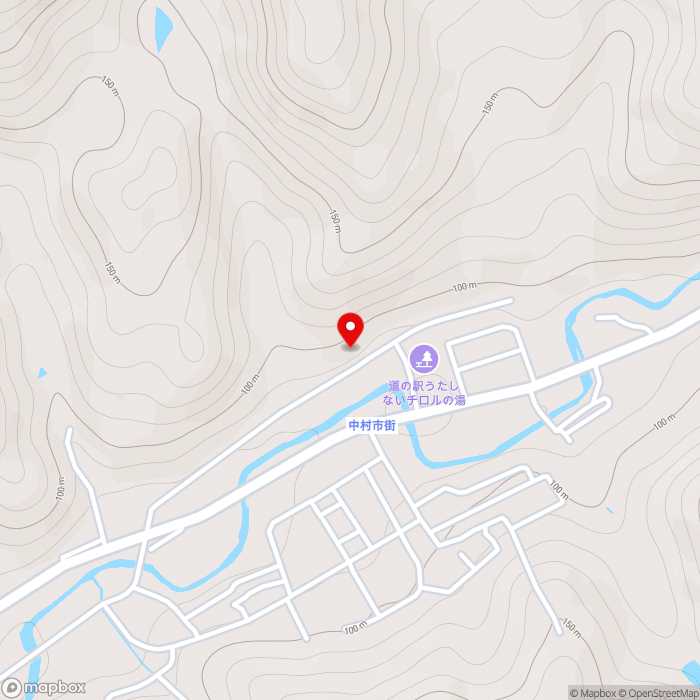 道の駅うたしないチロルの湯の地図（zoom15）北海道歌志内市字中村78-3